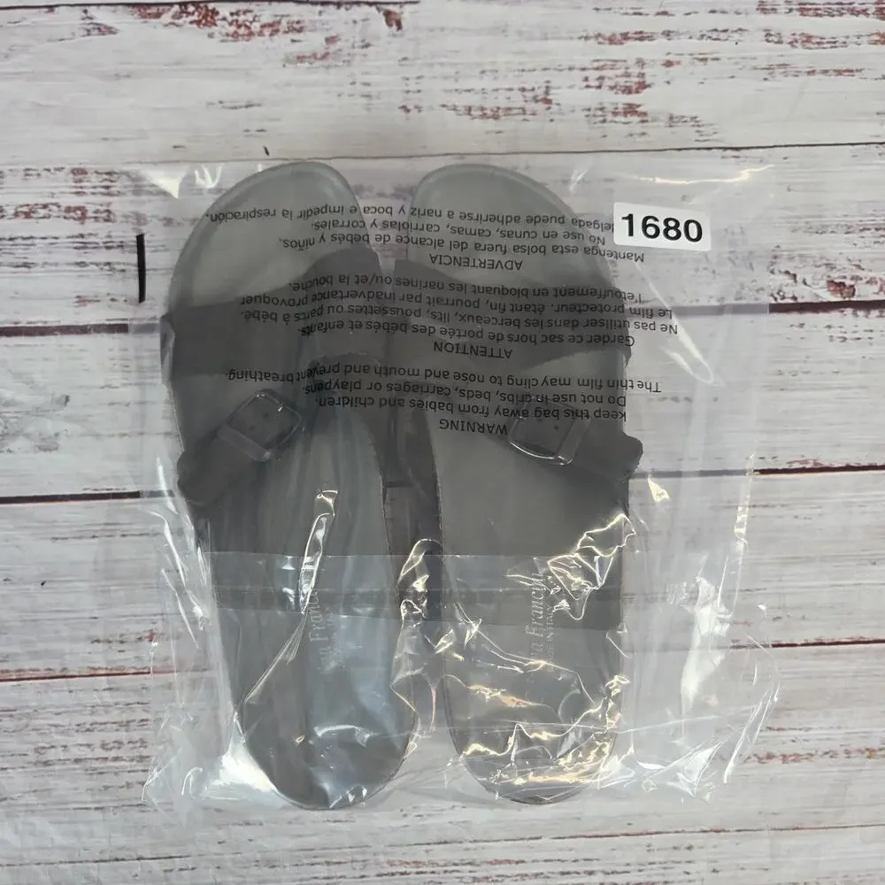 Cristina Francini Shoes Womens Size 8.5 M Leather Slide Sandals Made in Italy Co